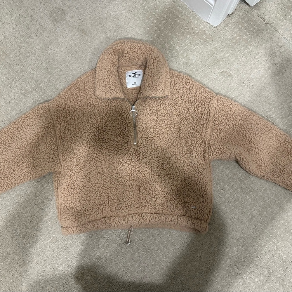 Hollister Tan Sherpa Puffer Jacket